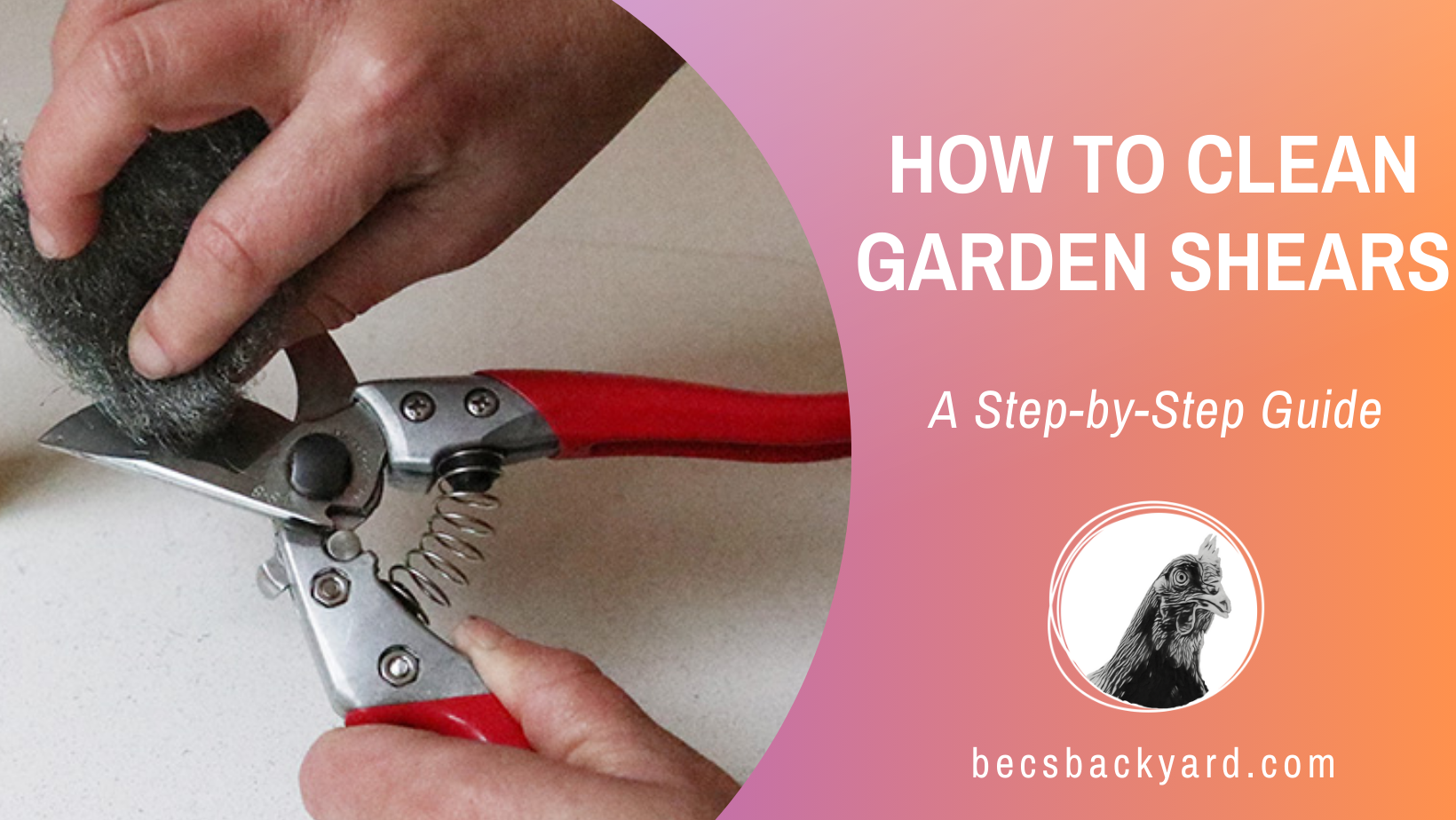 how to clean garden shears